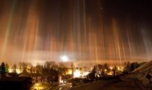 Потрясающие световые столбы