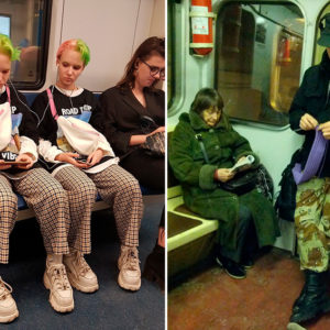 15 фото из метро, люди на которых отличились (очень) редким чувством стиля