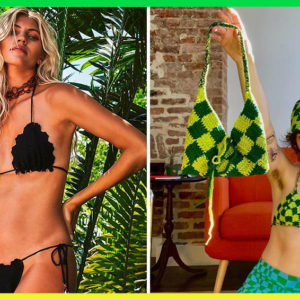 Вязаные купальники‑кроше, тренд лета 2021 ‑ больше показывают, чем скрывают